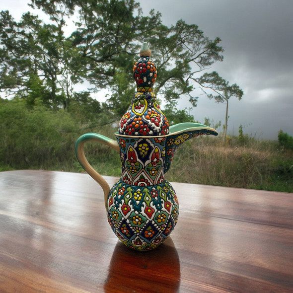Exclusive Enamel Painted Clay Coffee Heritage Collection Detail