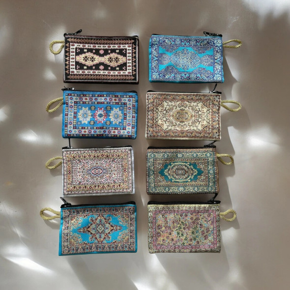 Exclusive Turkish Turkish Kilim Coin Purse Heritage Collection Detail