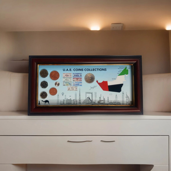 Premium Uae Coins Collection And Frame High-Quality Design