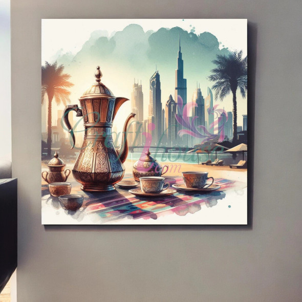 Premium Dubai Traditional Arabic Coffee High-Quality Design