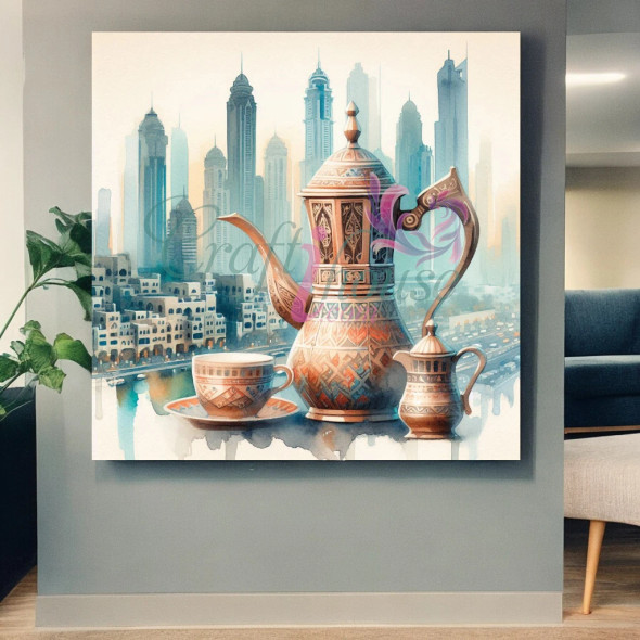 Premium Dubai Traditional Arabic Coffee High-Quality Design