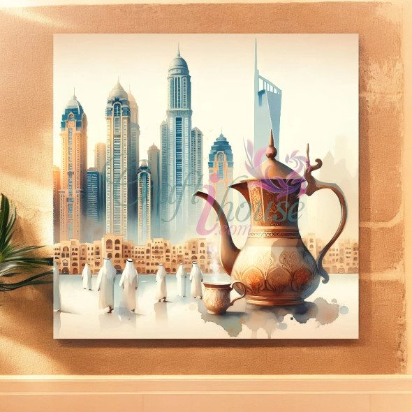 Dubai Burj Khalifa & | Creative Home Decor Print - Luxury Handcrafted Art Craftihouse Dubai