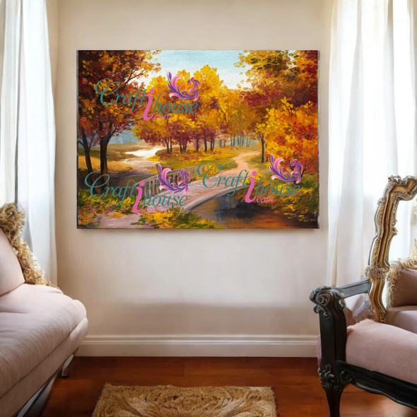 Premium Autumn Scene Art High-Quality Design