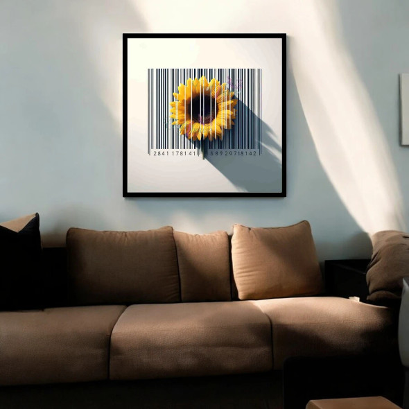 Premium Sunflower And Bars Painting High-Quality Design
