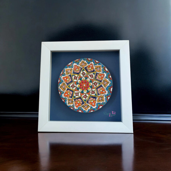 Exclusive Artisan Hand Painted Embossed Earthenware Heritage Collection Detail