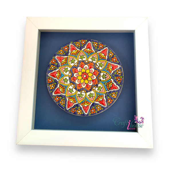 Exclusive Artisan Hand Painted Embossed Earthenware Heritage Collection Detail