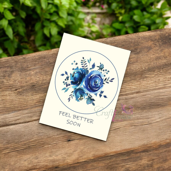 Feel Better Soon Postcard - | Premium Handcrafted Memento - Luxury Handcrafted Art Craftihouse Dubai