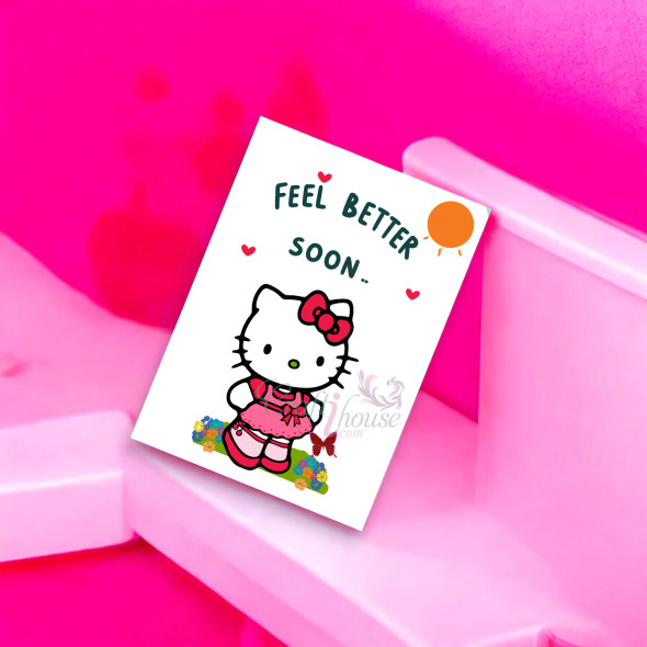 Feel Better Soon Postcard - | Artisan Home Decor Souvenir - Luxury Handcrafted Art Craftihouse Dubai