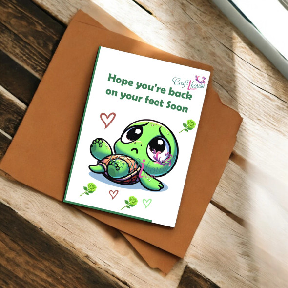 Funny Get Well Soon Card | Luxury Heritage Digital Art - Luxury Handcrafted Art Craftihouse Dubai