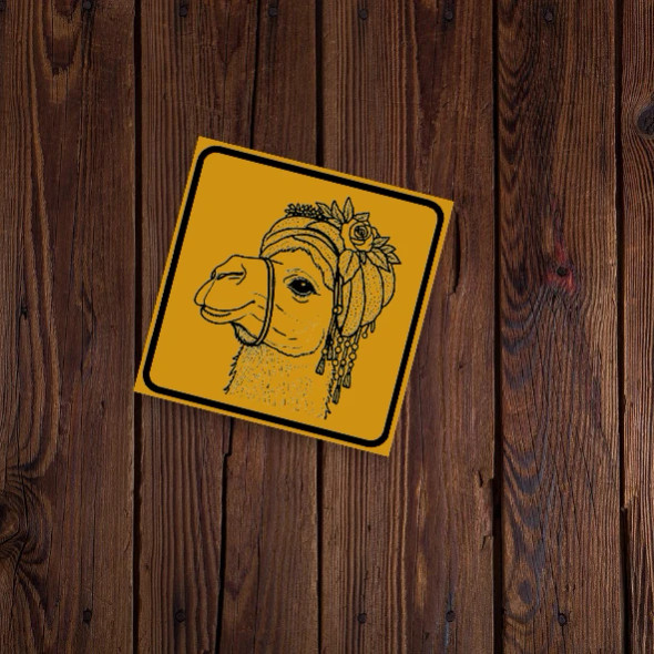Premium Uae Camel Portrait 6x6 Cm Artisan Detail View