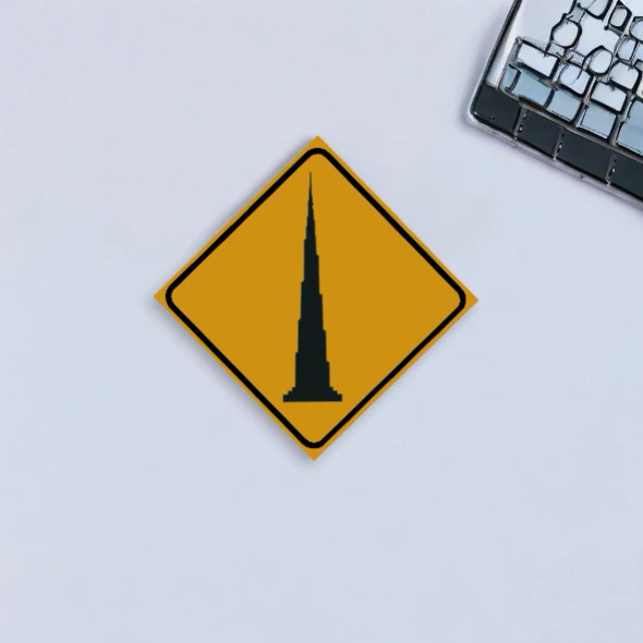 Burj Khalifa Sign Premium Heritage | Premium Handcrafted Fridge Magnet | Cultural Souvenir - Luxury Handcrafted Art Craftihouse Dubai
