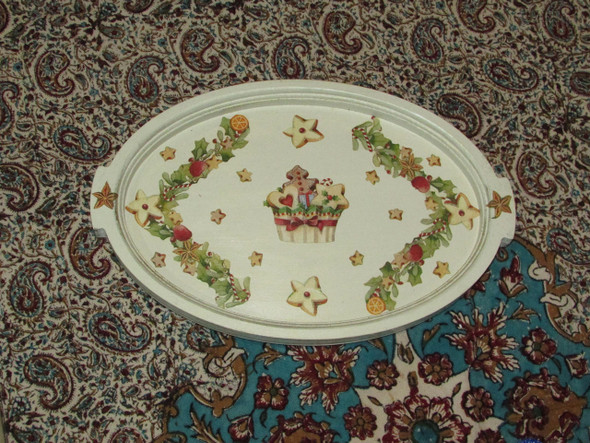 Exclusive Tray Decoupage Tray Fine Craftsmanship Detail