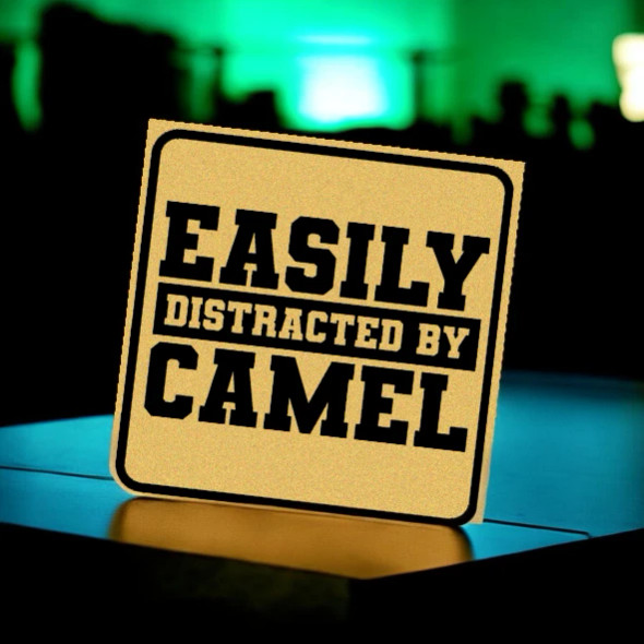 Easily Distracted By Camel Playful Authentic | Luxury Heritage Gift & Souvenir - Luxury Handcrafted Art Craftihouse Dubai