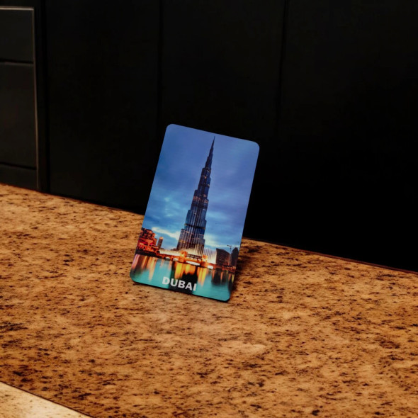 Premium Burj Khalifa Aluminum From United Arab Emirates 6.5x4 Cm Artisan Detail View