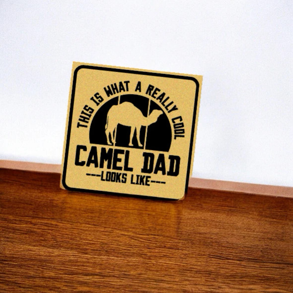Qatar Souvenir: "This is What Really Cool Camel Dad Looks Like" Fridge Magnet | UAE Travel Gift | Aluminum 8x8 cm - Handcrafted Heritage Souvenir from Craftihouse Dubai