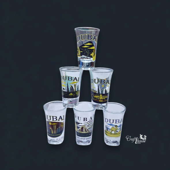 Uae Shot Glasses Uae 1 | Cultural Hospitality Piece - Luxury Handcrafted Art Craftihouse Dubai
