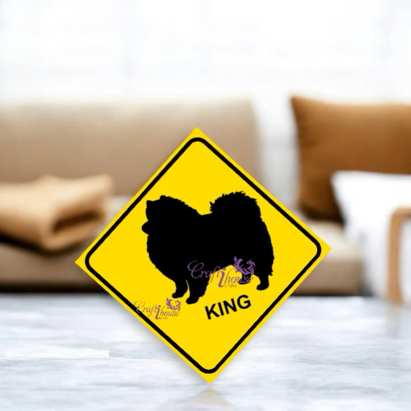 King - Kitchen Decor - Dog Is King Of The House Aluminum 8x8 Cm | Premium Handcrafted Fridge Magnet  - Luxury Handcrafted Art Craftihouse Dubai