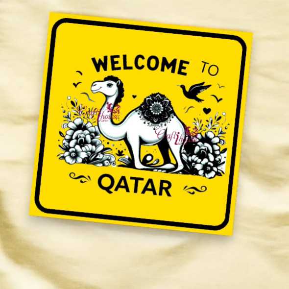 Camel "welcome To Qatar!" Luxury Heritage Accessory Traditional Design | High-end Boutique Fridge Ma - Luxury Handcrafted Art Craftihouse Dubai