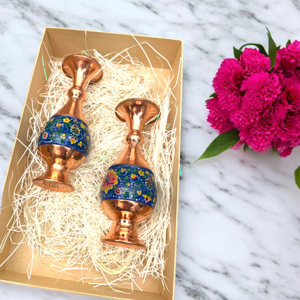 Premium Artisan Hand Painted Copper Flower Craftsmanship and Design