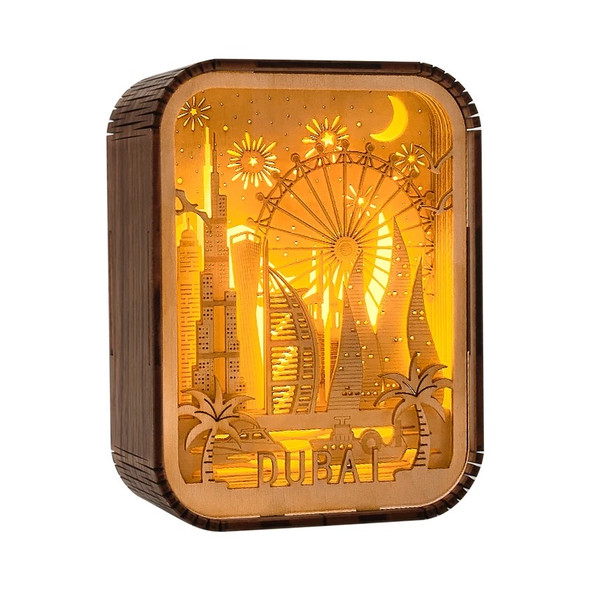 Night Light Box 3d Led | Luxury Heritage Gift & Cultural Souvenir - Luxury Handcrafted Art Craftihouse Dubai