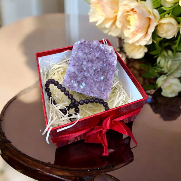 Eco-friendly Gift Set - Natural Amethyst | Sophisticated Boutique Accessory | Crafted In Dubai - Luxury Handcrafted Art Craftihouse Dubai