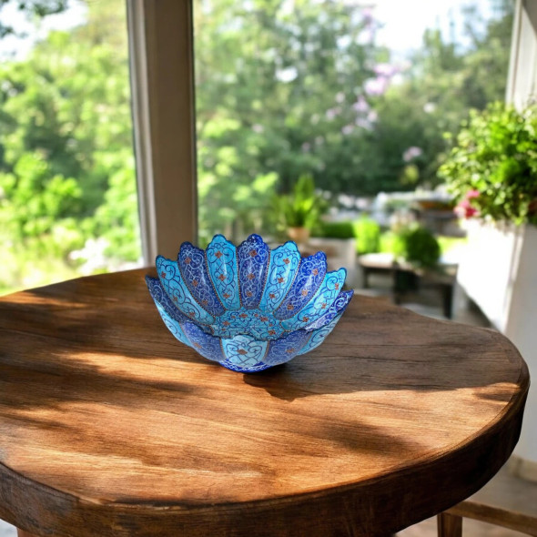 Premium Hand Painted Copper Salad Craftsmanship And Design