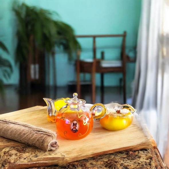 Shah Abbasi Mini Saffron Teapot | Premium Handcrafted Memento - Luxury Handcrafted Art Craftihouse Dubai