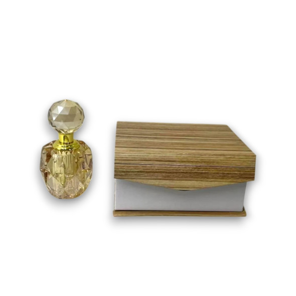 Premium Crystal Perfume Bottle with Gift Box Handcrafted Detail View