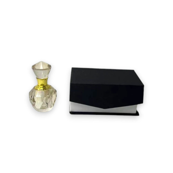 Luxury Crystal Perfume Bottle with Gift Box Artisan Detail View