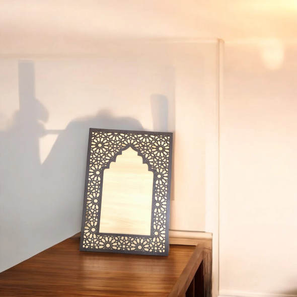 Decorative Mashrabiya Wooden Photo Frame Artisan | Sophisticated Middle Eastern Art & Home Anchor - Luxury Handcrafted Art Craftihouse Dubai