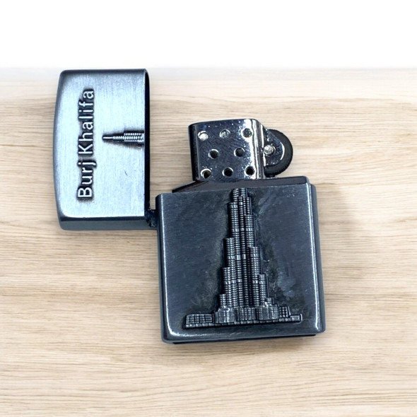 Luxury Burj Khalifa Gas Lighter Artisan Detail View