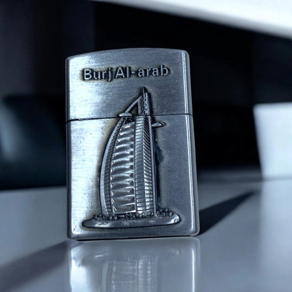 Luxury Burj Al Arab Zippo Gas Artisan Detail View
