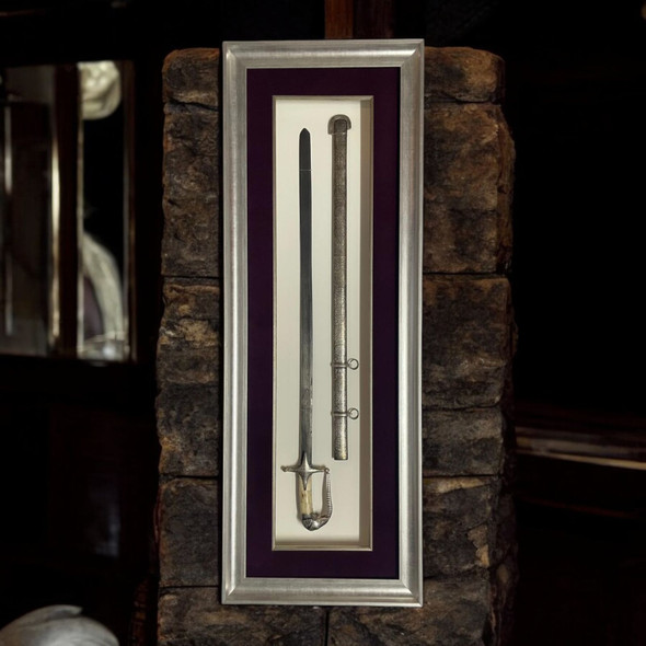 Engraved Sword Wall Frame - | Artisan Home Decor Piece | Unique Middle Eastern Art - Luxury Handcrafted Art Craftihouse Dubai