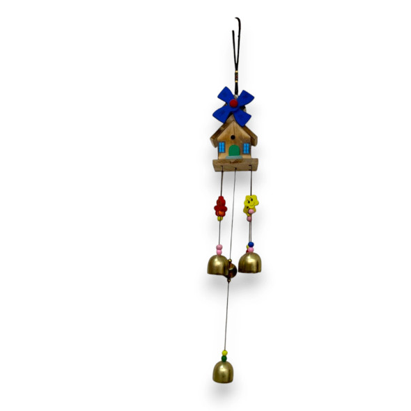 Wooden-brass Wind Chimes Hanging House | Premium Handcrafted Memento | High-end Heritage Art - Luxury Handcrafted Art Craftihouse Dubai