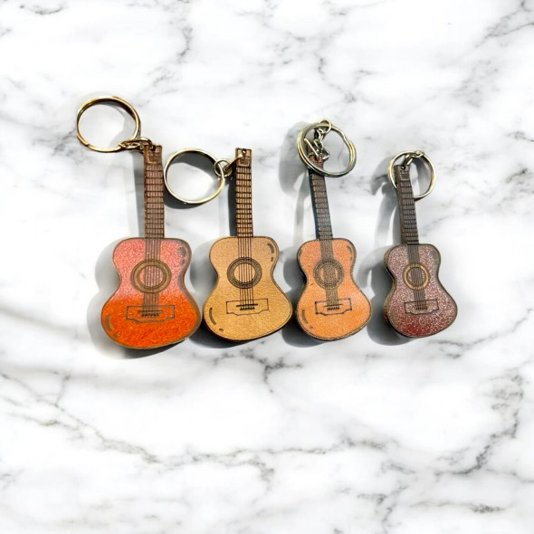 Premium Handcrafted Leather Guitar Keychain Craftsmanship and Design