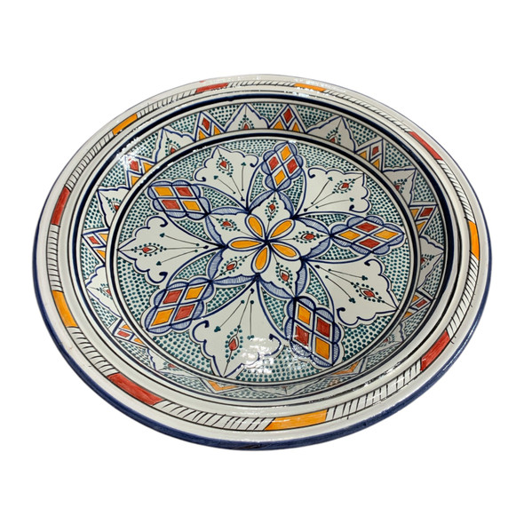 Premium Hand-Painted Moroccan Ceramic Plate Craftsmanship and Design