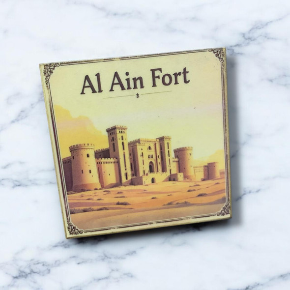 Wooden Magnet - Al Ain Fort | Iconic Middle Eastern Souvenir | Premium Quality - Luxury Handcrafted Art Craftihouse Dubai
