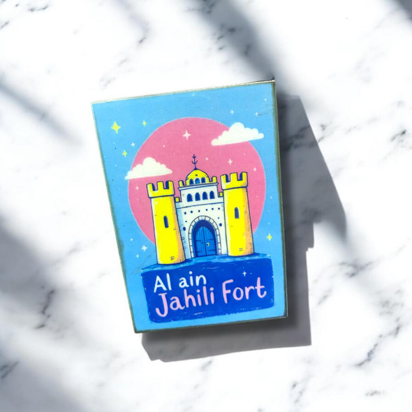 Premium Wooden Magnet Al Ain Jahili Fort Craftsmanship and Design