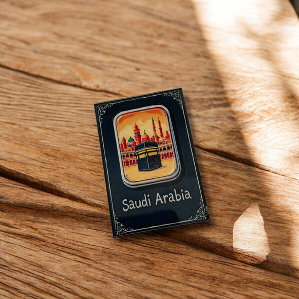 Saudi Arabia Wooden Discover Cultural Memento Craftsmanship | Premium Handcrafted Fridge Magnet | Cu - Luxury Handcrafted Art Craftihouse Dubai
