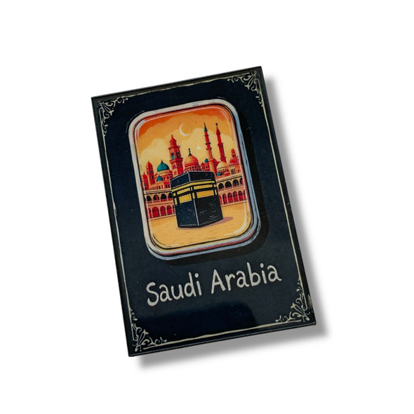 Saudi Arabia Wooden Discover Cultural Memento Craftsmanship | Premium Handcrafted Fridge Magnet | Cu - Luxury Handcrafted Art Craftihouse Dubai