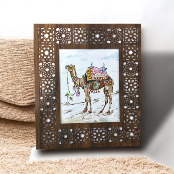 Hand-painted Desert Camel Artwork With | Handcrafted Desert Mascot Fridge Magnet | Traditional Art - Luxury Handcrafted Art Craftihouse Dubai