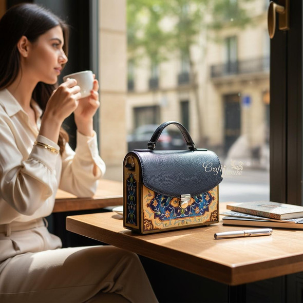 High Quality "SPRING" Wooden Clutch Bag Professional Photography