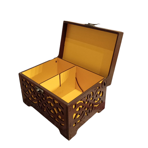 Luxury Wooden Storage Box Artisan Detail View