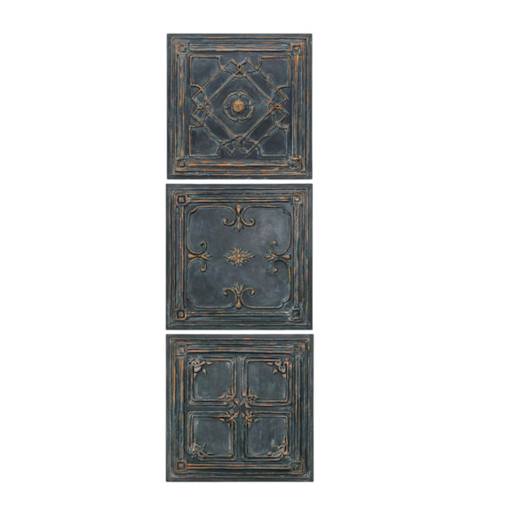 Luxury Elara Triptych Wall Art Artisan Detail View