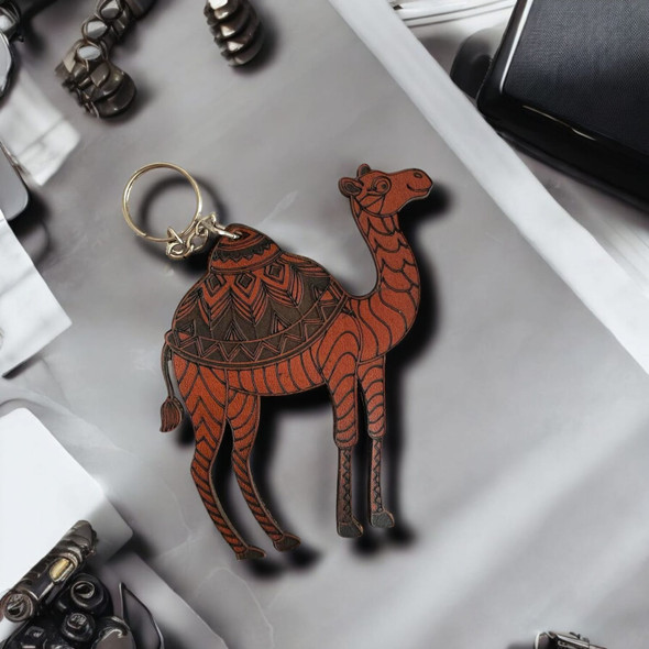 Natural Leather Camel Keychain Arabian | Authentic Arabian Keepsake Fridge Magnet | Cultural Decor - Luxury Handcrafted Art Craftihouse Dubai