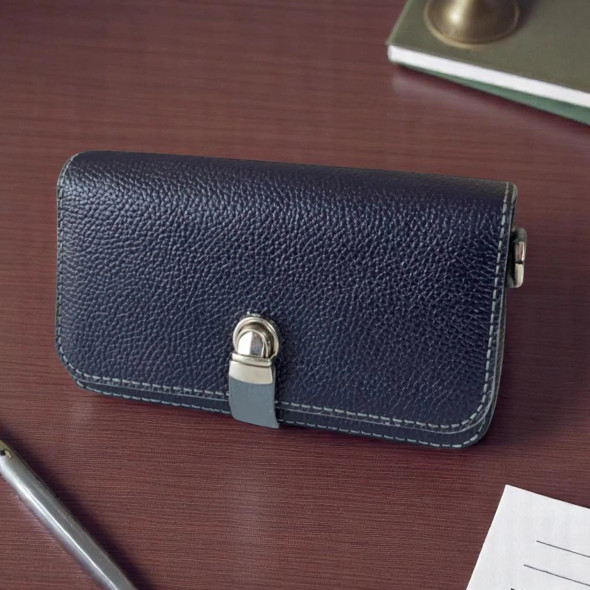 Premium Black & Grey Natural Leather Crossbody Wallet Craftsmanship and Design