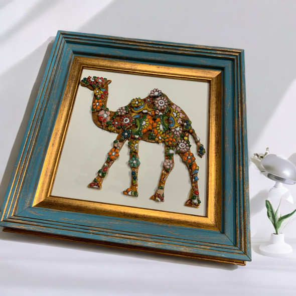 Mosaic Camel 25x25 Cm Decorative | Iconic Dromedary Sculpture Fridge Magnet | Premium Souvenir - Luxury Handcrafted Art Craftihouse Dubai