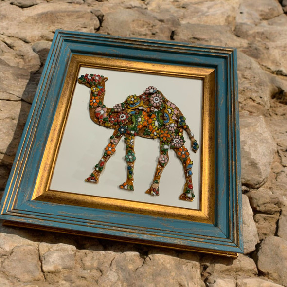 Mosaic Camel 25x25 Cm Decorative | Iconic Dromedary Sculpture Fridge Magnet | Premium Souvenir - Luxury Handcrafted Art Craftihouse Dubai