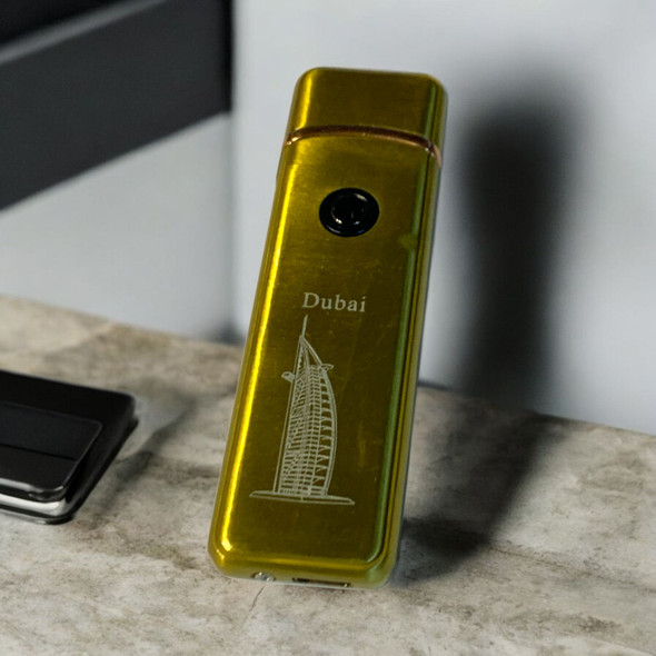 Burj Al Arab Usb Lighter Golden | Luxury Heritage Decor & Unique Artisan Piece - Luxury Handcrafted Art Craftihouse Dubai