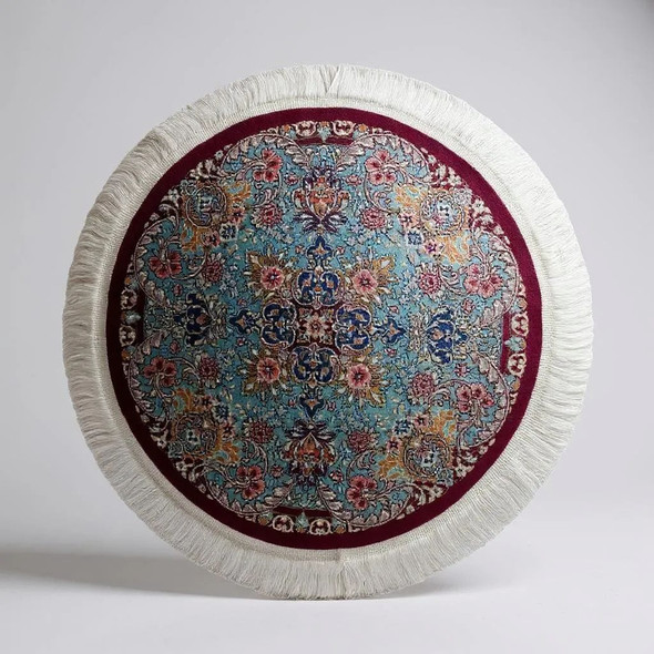 Stunning 45 Cm Round Silk | Luxury Heritage Digital Art - Luxury Handcrafted Art Craftihouse Dubai